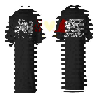 Ki Peace Love Rescue Adopt Dog Lover Costume Puppy Mom T-Shirt - Monsterry
