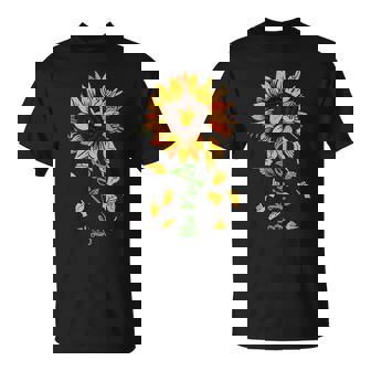 Be Kind Hippie Sunflower I Love You Deaf ASL Sign Language T-Shirt - Monsterry