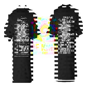 Be Kind Puzzle Tie Dye Autism Awareness Boy Girl T-Shirt - Monsterry