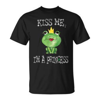 Kiss Me I'm A Princess Frog T-Shirt - Geschenkecke