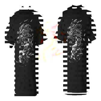 Knucker Dragon Motif Obra De Arte Mítica Knucker Dragon Camiseta unisex - Regaloses