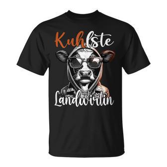 Kuhlste Landwirtin Für Landwirt Women's Farmer Cow T-Shirt - Geschenkecke