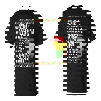 Kwanzaa Siete Principios Mapa Africano Orgullo Negro Hombres Es Camiseta unisex - Regaloses