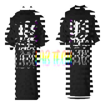 Lab Tech Gay Pride LGBT Rainbow Flag Laboratory Technician T-Shirt - Monsterry