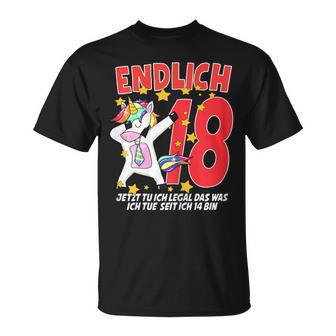 Ladies 18Th Birthday Unicorn Girl 18 Years Fun T-Shirt - Geschenkecke