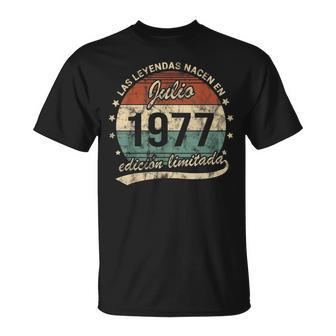 Las Leyendas Nacen En Julio 1977 Hombre O Retro Camiseta unisex - Regaloses