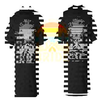 Last Trail Before The Veil Bride Retro Camp Bachelorette T-Shirt - Monsterry