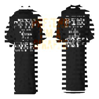 Lazy Halloween Costume Last Minute Pretend Im A Giraffe T-Shirt - Monsterry