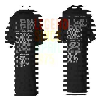 Legend 1975 50Th Birthday For 50 Year Old T-Shirt | Mazezy
