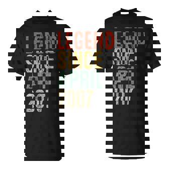 Legend 2007 18Th Birthday For 18 Year Old T-Shirt | Mazezy