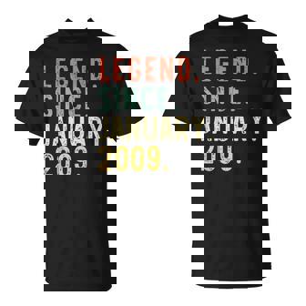 Legend Since January 2009 12Th Birthday 12 Years Old T-Shirt | Mazezy