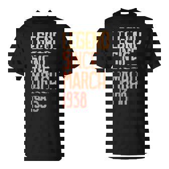 Legend Since March 1938 Born In March 1938 Birthday T-Shirt | Mazezy