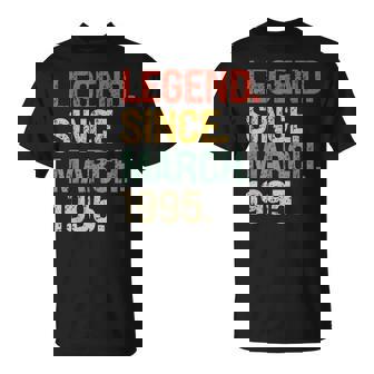 Legend Since March 1995 27Th Birthday 27 Year Old T-Shirt | Mazezy