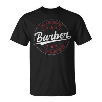 Legendary Retired Barber Camiseta unisex - Regaloses