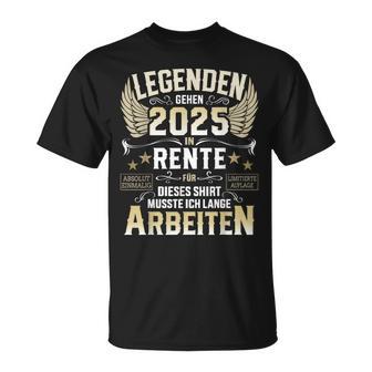 Legends Go Into Retirement 2025 Long Work For Retirees T-Shirt - Geschenkecke