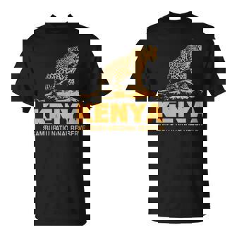 Leopard AFRICA KENYA Samburu Reserve African Safari T-Shirt - Monsterry