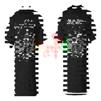 Leopard Buffalo Plaid Matching Toy Poodle Christmas Pajama Premium T-Shirt - Monsterry