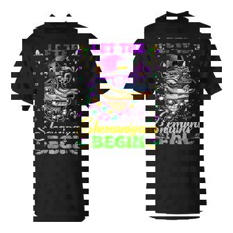 Let The Shenanigans Begin Alligator Mardi Gras Madigator T-Shirt - Seseable