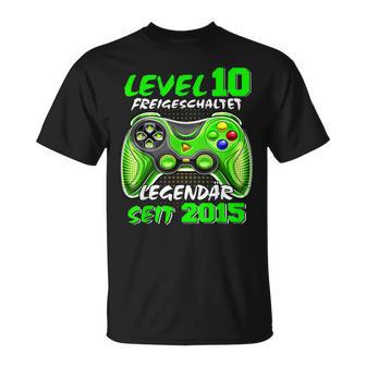 Level 10 Birthday Boy Gamer 2015 10Th Birthday T-Shirt - Geschenkecke