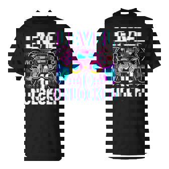 Level 10 Unlocked Video Gamer Geek 10Th Birthday T-Shirt - Seseable