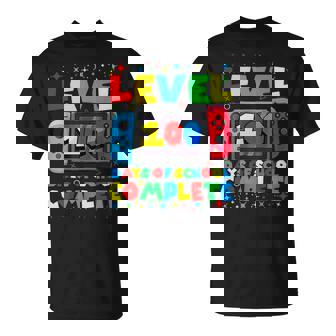 Level 100 Days Of School Complete Gamer Video Games Boys T-Shirt - Monsterry