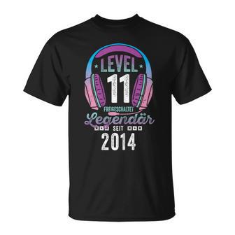 Level 11 Jahre Mädchen Geburtstag Gamer Girl Zockerin 2014 T-Shirt - Geschenkecke