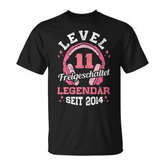 Level 11 Years Girl's Birthday Gamer Girl Gamer 2014 T-Shirt - Geschenkecke