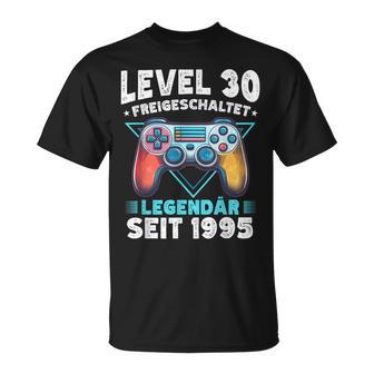 Level 30 Birthday Boy Gamer Man Decorationintage 1995 T-Shirt - Geschenkecke