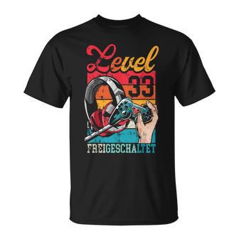 Level 33 Years Birthday Gamer 33Rd Birthday T-Shirt - Geschenkecke