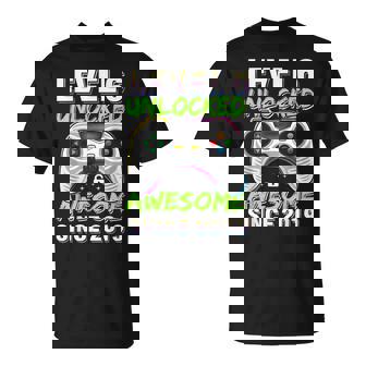 Level 6 Unlocked Awesome Since 2019 6Th Birthday Gaming Boys T-Shirt - Thegiftio UK