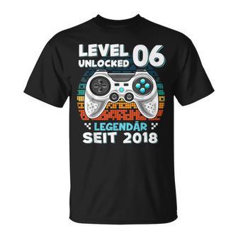 Level 6 Years Birthday Young Gamer 2018 Birthday T-Shirt - Geschenkecke