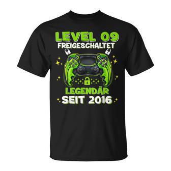 Level 9 Years Birthday Young Gamer 2016 Birthday T-Shirt - Geschenkecke