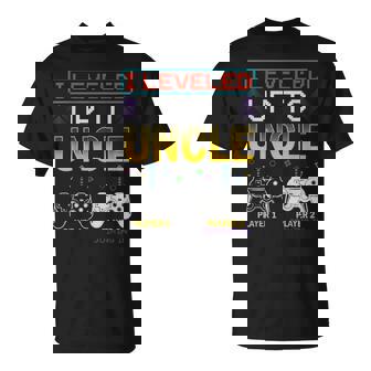I Leveled Up To Uncle 2023 Nueva Familia Promocionada A Jugador Camiseta unisex - Regaloses