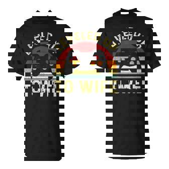 Leveled Up To Wife Newlywed Bride Just Married Couple T-Shirt - Monsterry