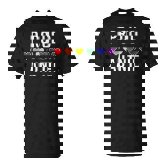 LGBT Ally Proud Auntie LGBTQ Gay Pride Aunt Rainbow T-Shirt - Monsterry