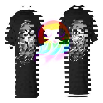 LGBTQ Ghost Rainbow Gay Pride T-Shirt - Monsterry