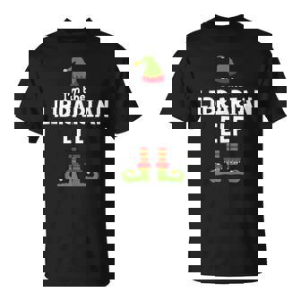Librarian Elf T-Shirt Christmas School Library Staff Tank Top T-Shirt - Monsterry