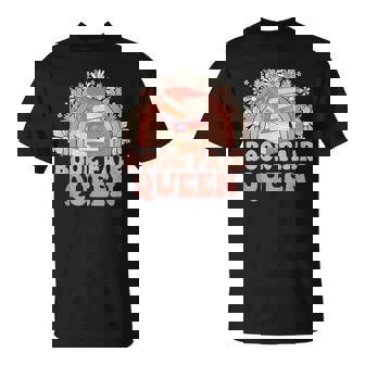 Library Book Fair Queen Vibe Groovy Retro School Reading T-Shirt - Monsterry