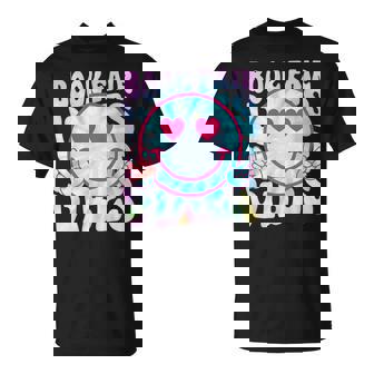 Library Book Fair Vibe Groovy Retro Tie Dye School Reading T-Shirt - Monsterry