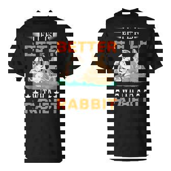 Life Is Better With a Rabbit Hare Rabbit Tank Top T-Shirt - Monsterry