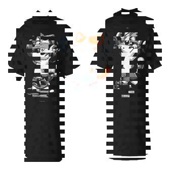 Lindo Gato Gimnasio Entrenamiento Divertido Fitness Es Camiseta unisex - Regaloses