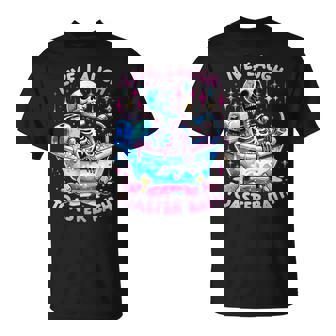 Live Laugh Toaster Bath Skeleton Tie Dye Saying T-Shirt - Monsterry