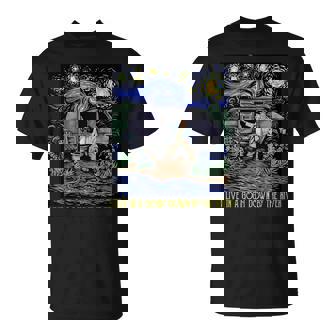 I Live In A Van-Gogh Down-By The River Vintage T-Shirt | Mazezy
