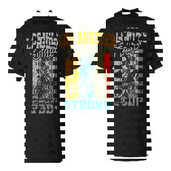 Los Angeles California Strong Pray For California Retro T-Shirt - Thegiftio