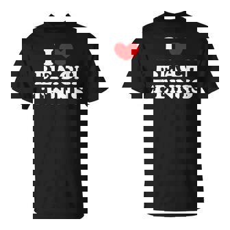 I Love Beach Tennis I Heart Beach Tennis T-Shirt - Monsterry