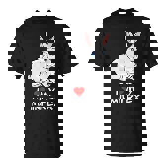 I Love My Blue Eyed Mini Rex Rabbit T-Shirt - Monsterry