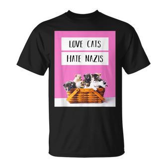 Love Cats Hate S Against Right Lives Matter T-Shirt - Geschenkecke