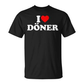 I Love Doner With I Love Doner Motif T-Shirt - Geschenkecke