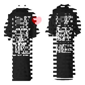 I Love My Gay Uncle Vintage I Heart My Gay Uncle T-Shirt - Monsterry