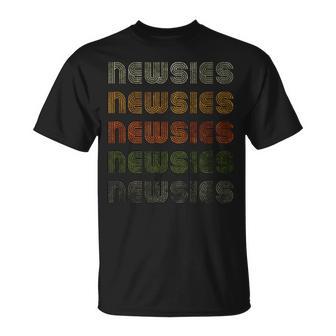 Love Heart Newsies Grunge Vintage Style Black Newsies T-Shirt - Thegiftio UK